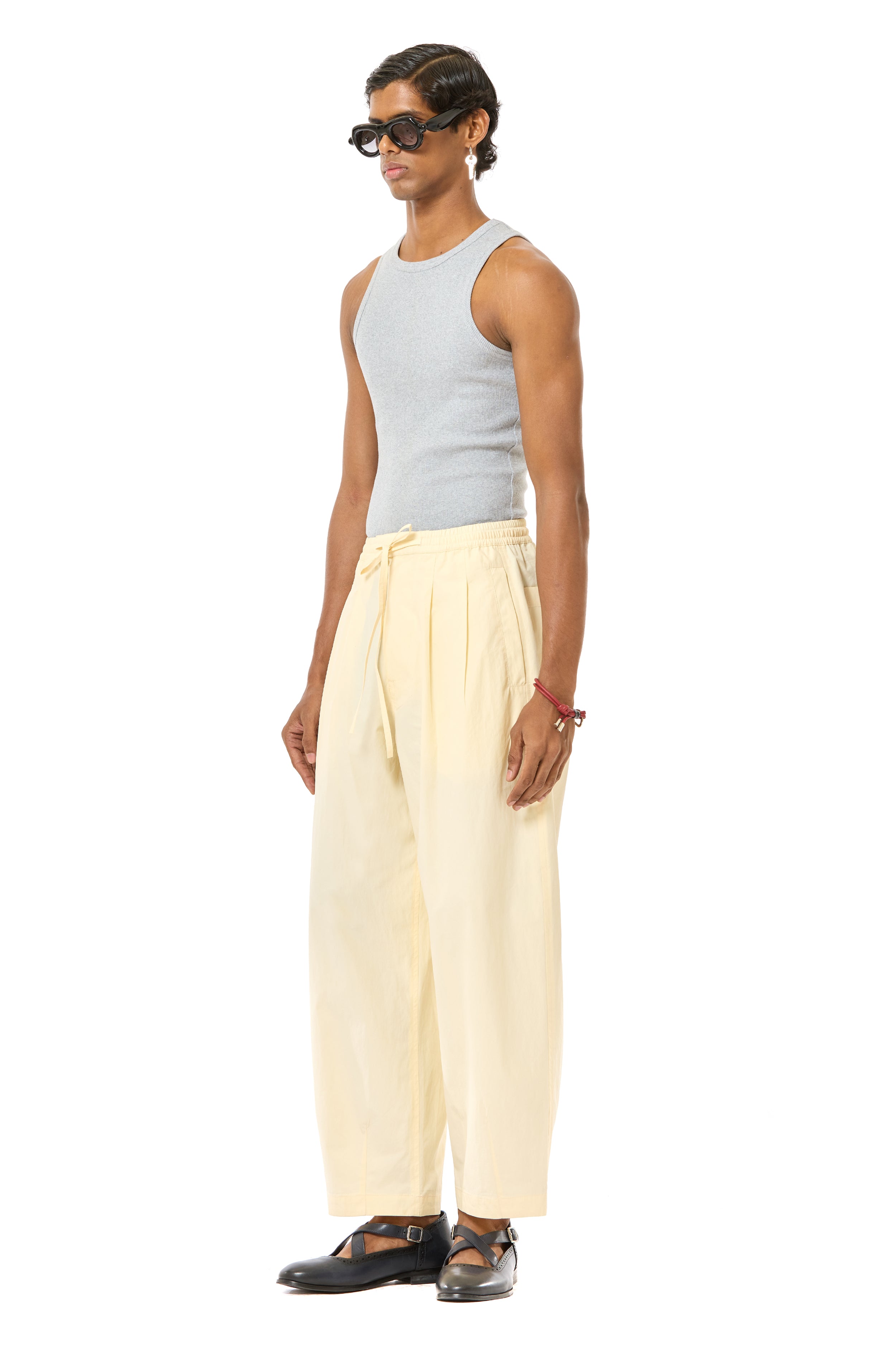 Pleated Barrel Pants