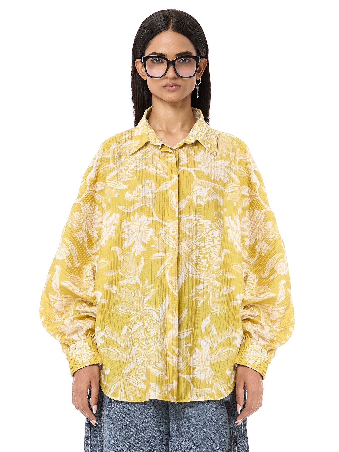 Textured Batwing Shirt