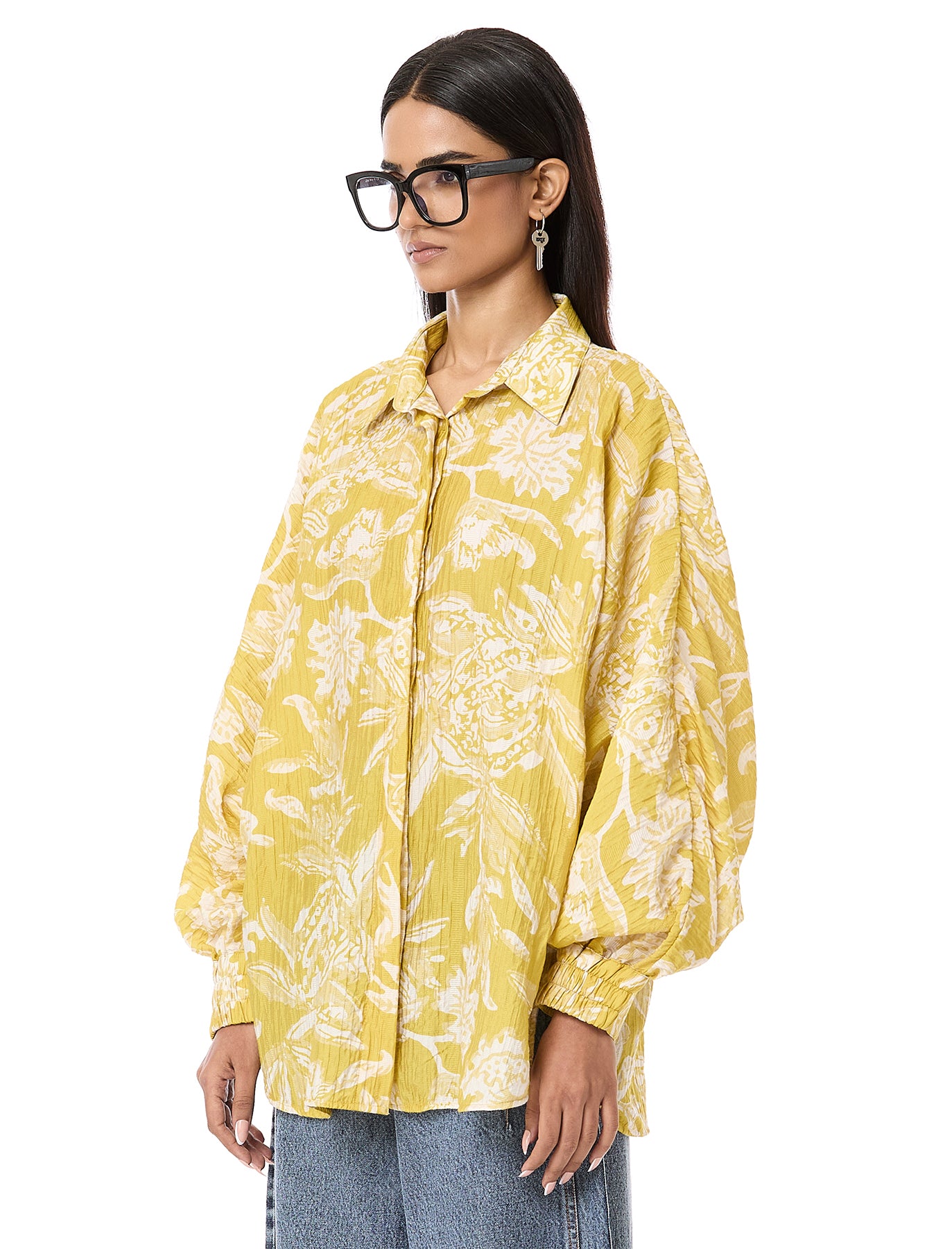 Textured Batwing Shirt