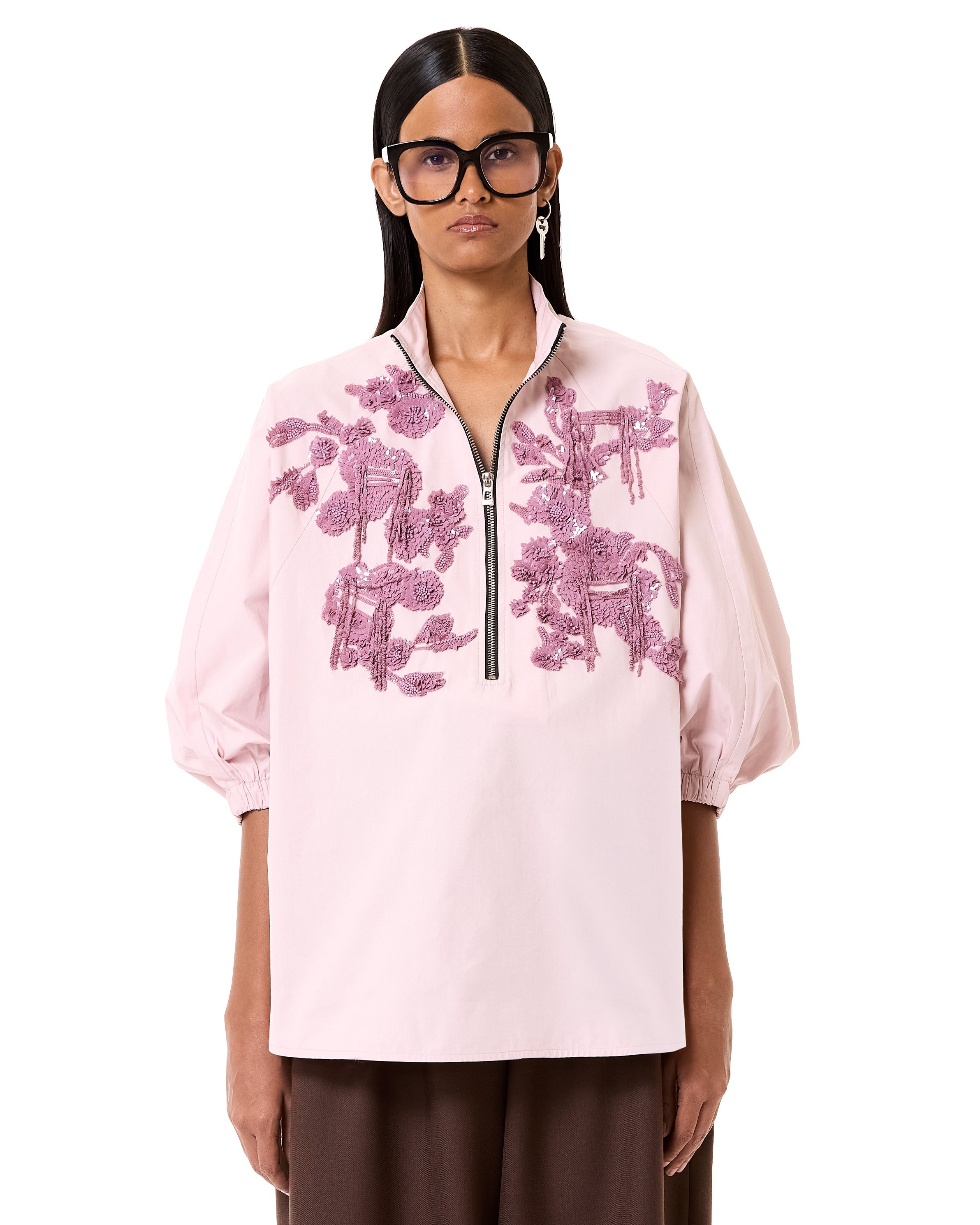 Handcrafted Polo Zip-up Shirt