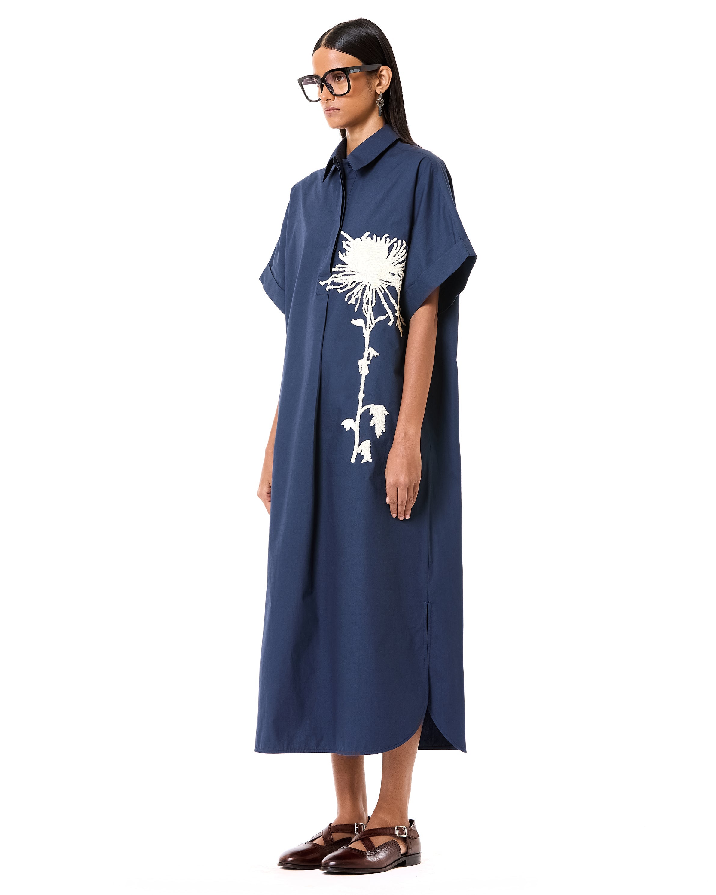 Half Polo Batwing Dress