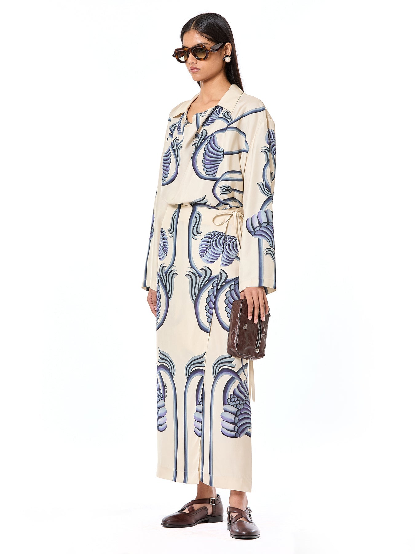 Draped Shirt Co-ord Set