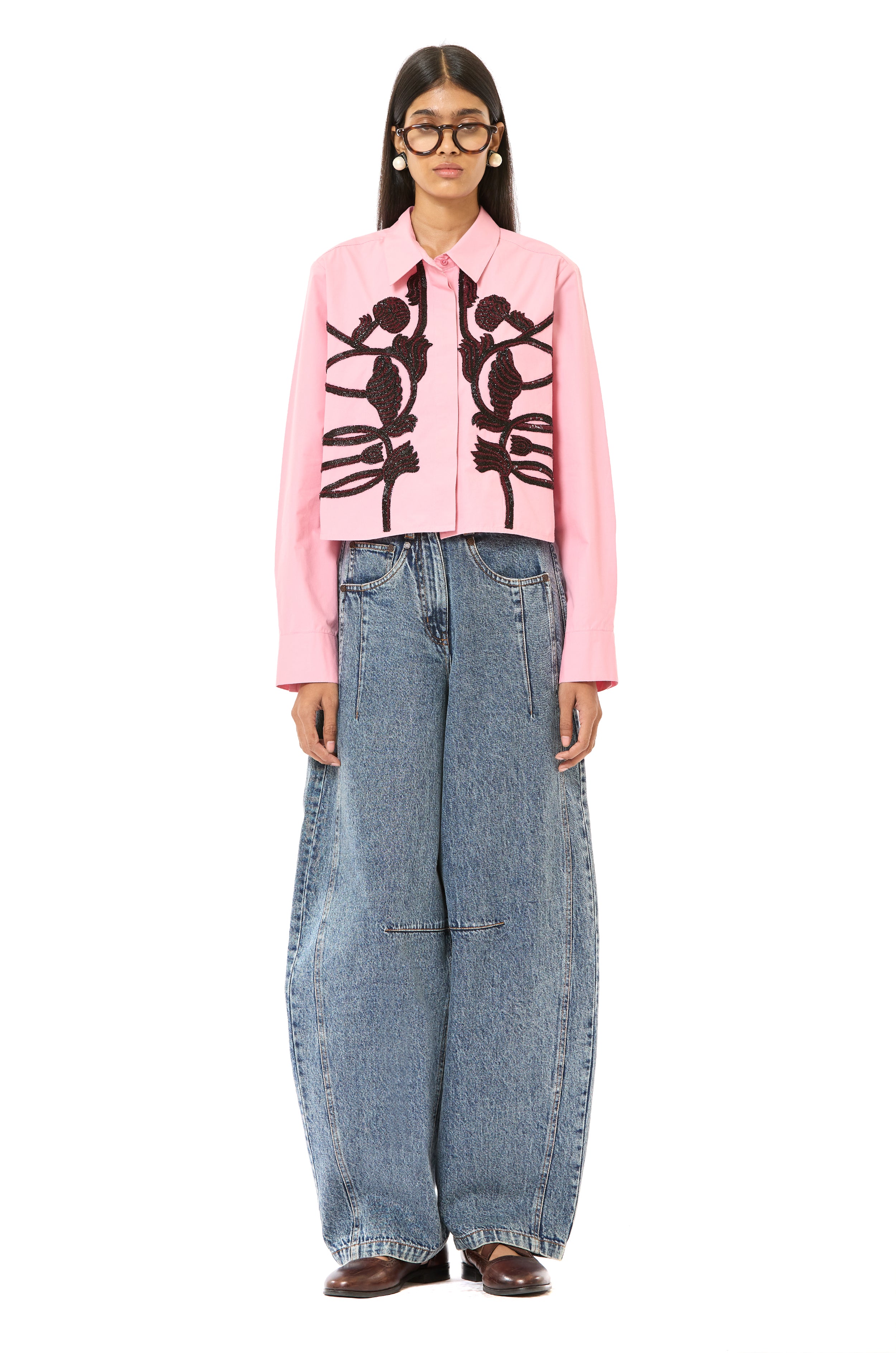 Handcrafted Cropped Shirt