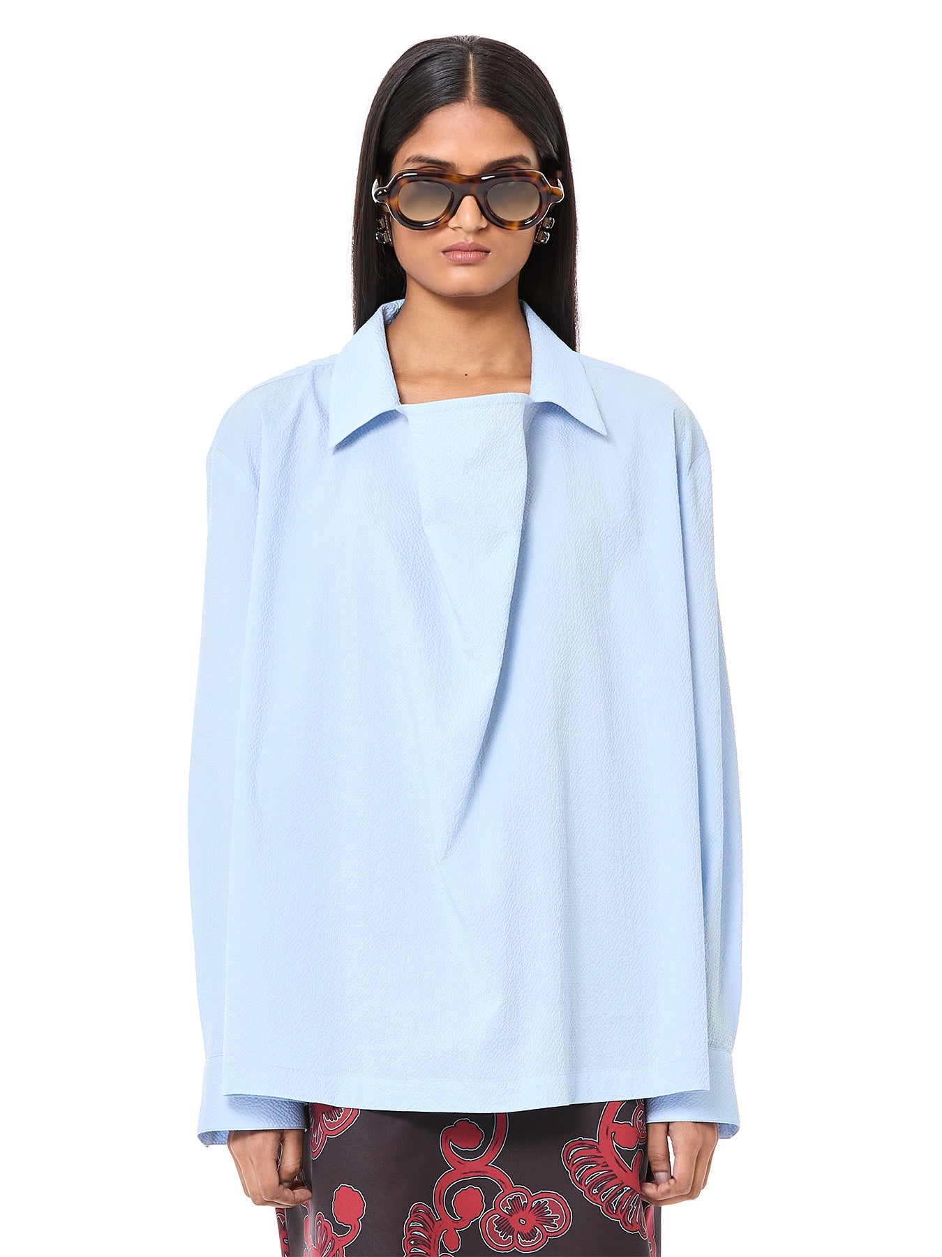 Draped Polo Shirt