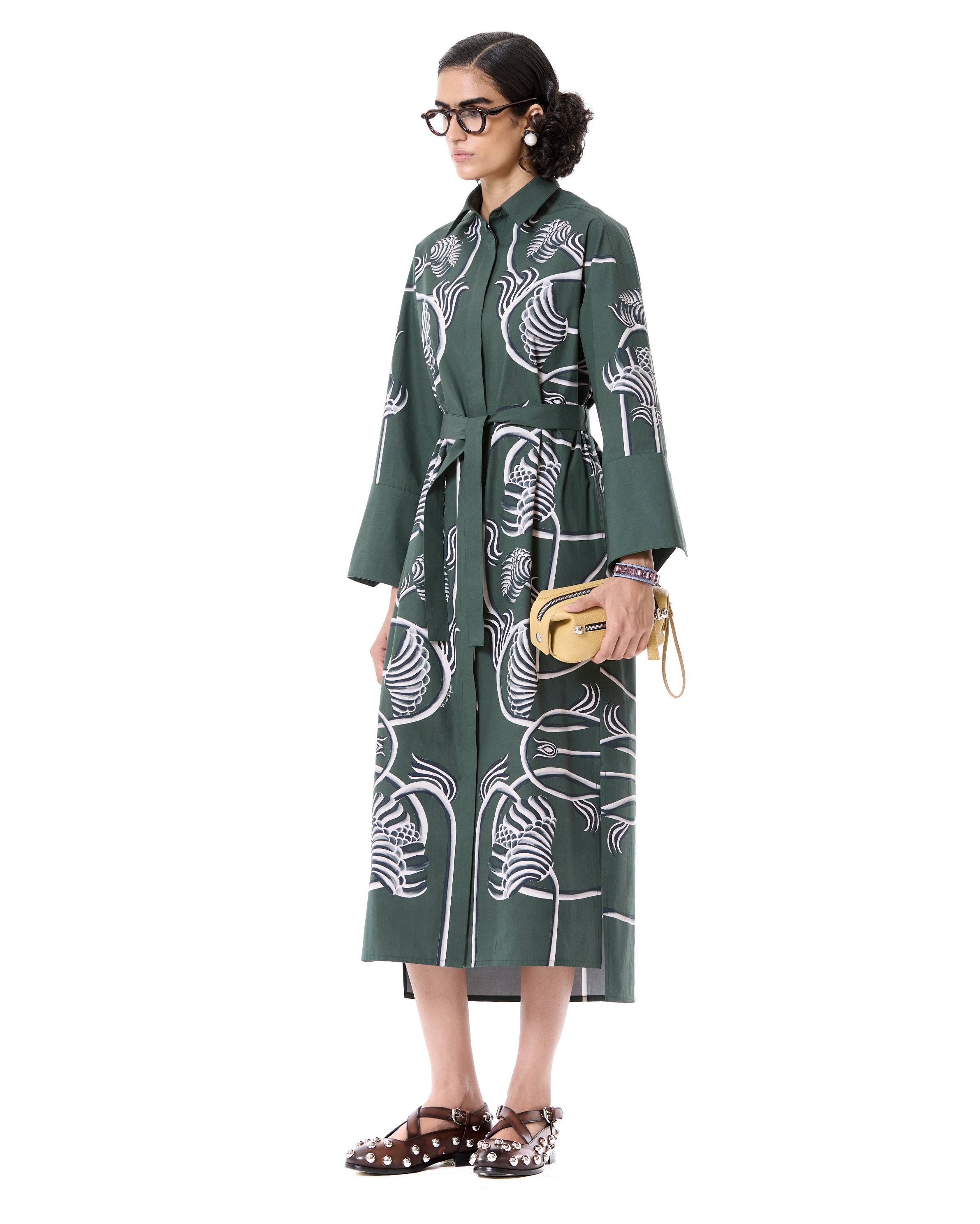 Engineered Belted Dress