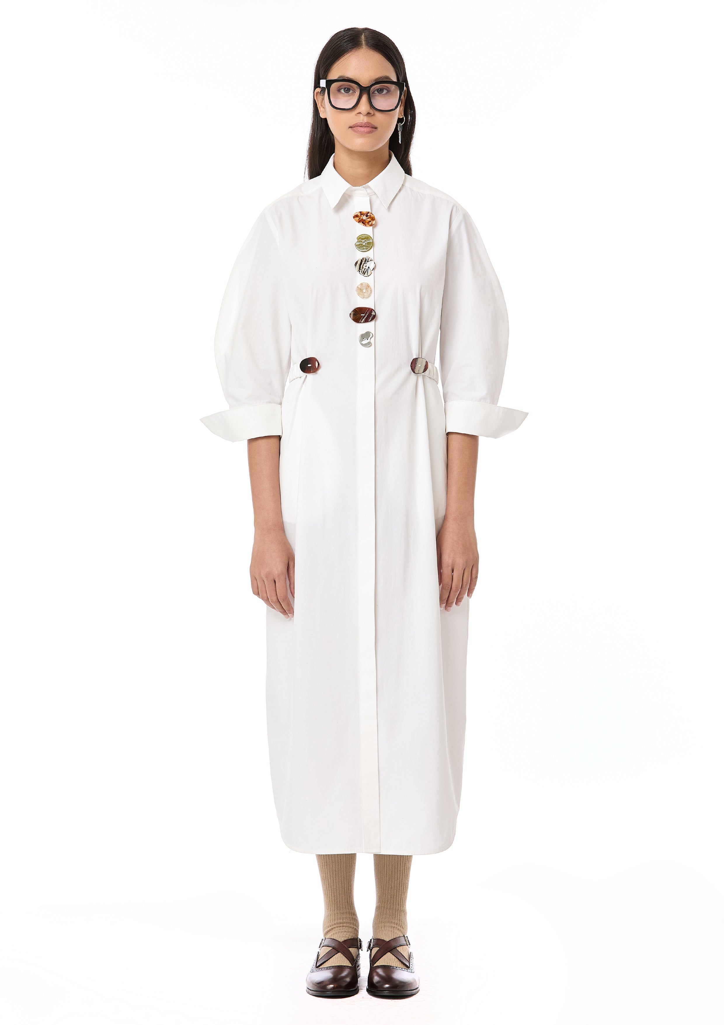 Multi Button Midi Dress