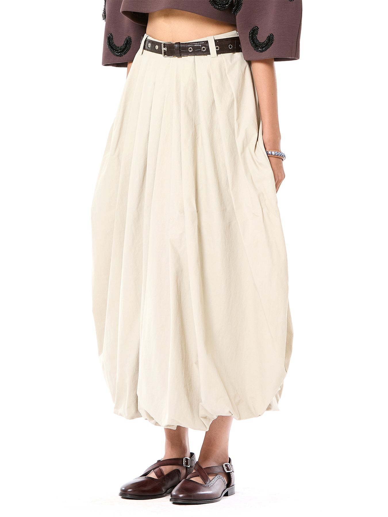 Draped Balloon Skirt