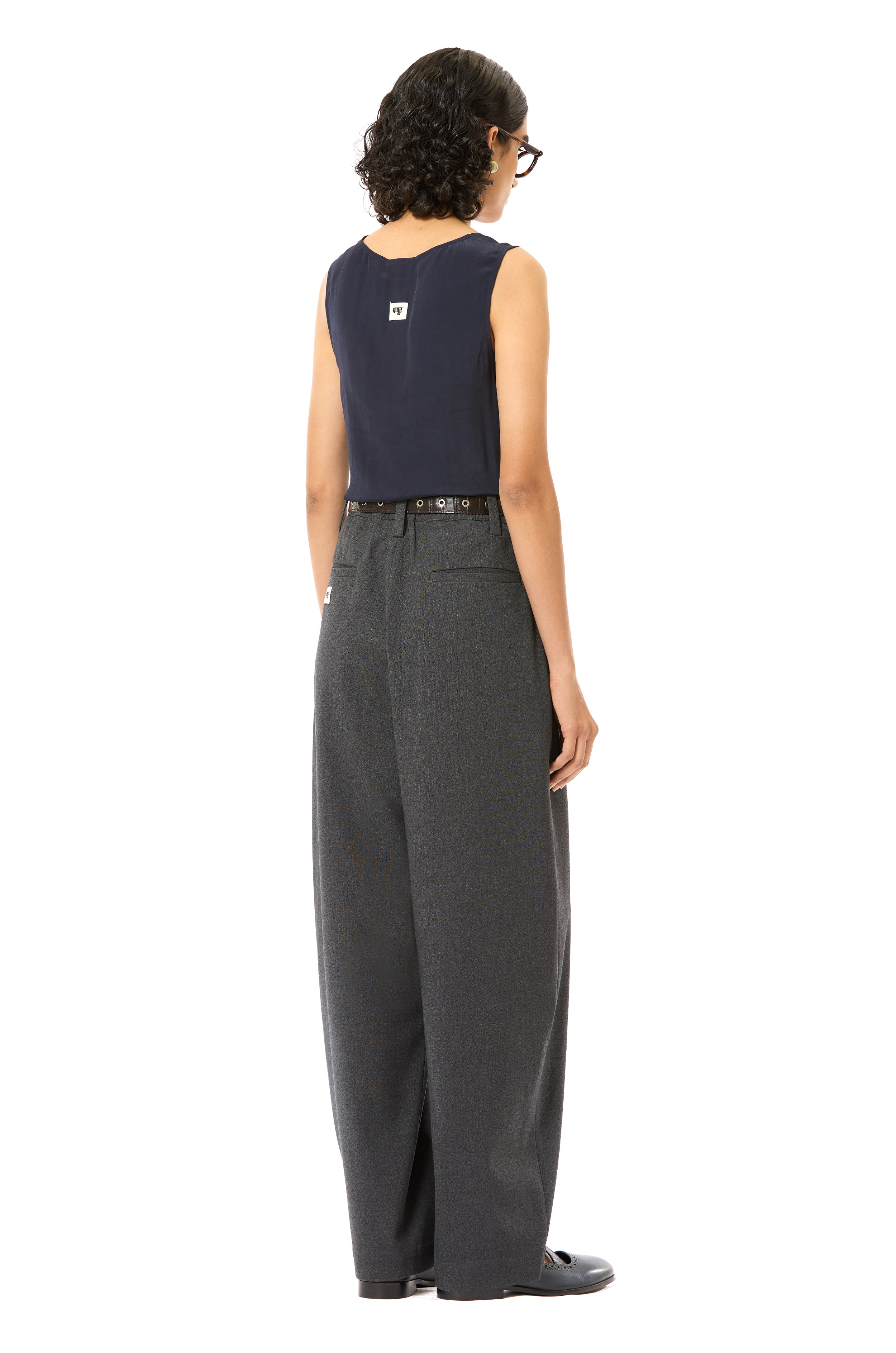 Pleated Barrel Pants