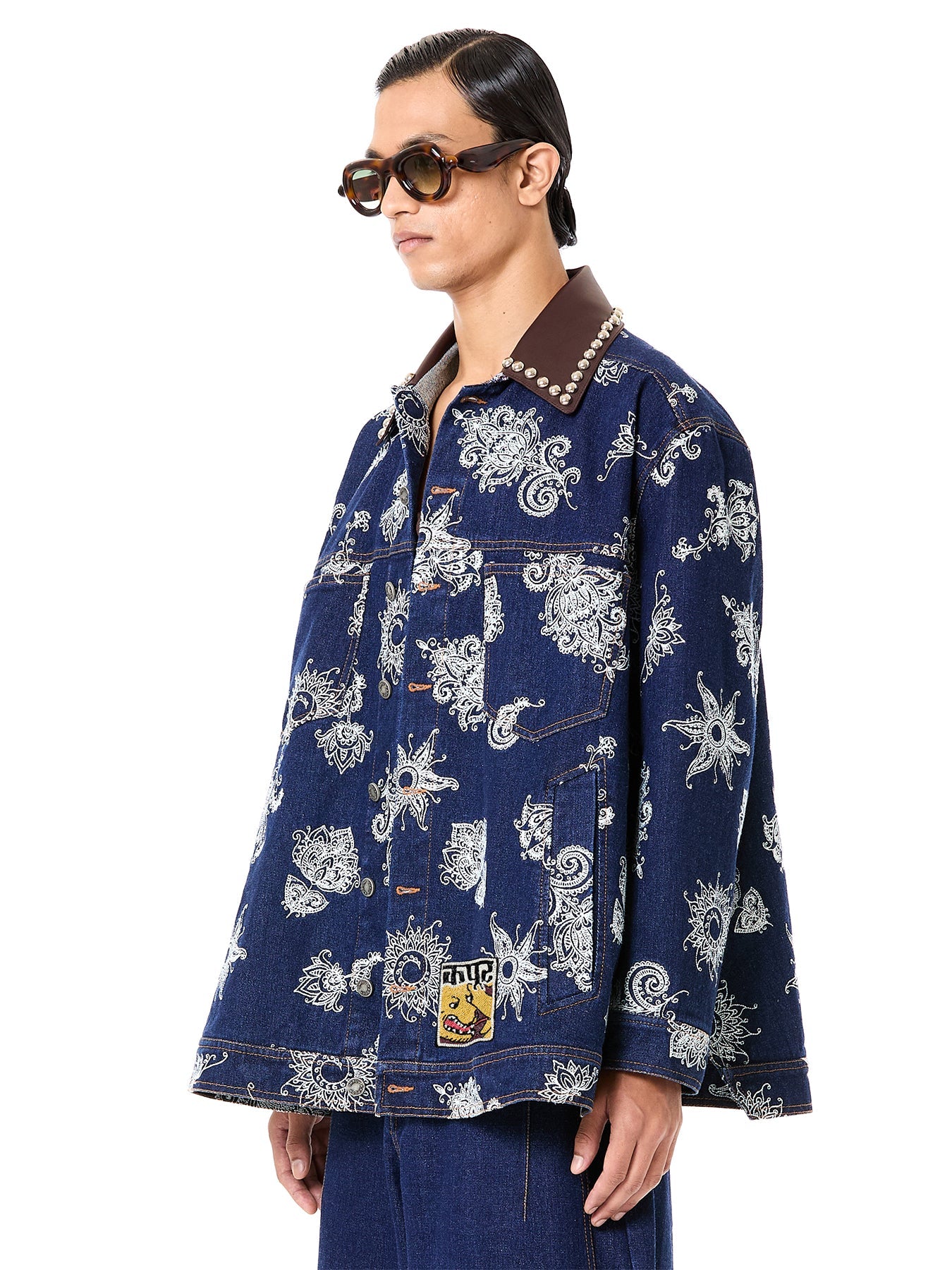 Mix Media Denim Jacket