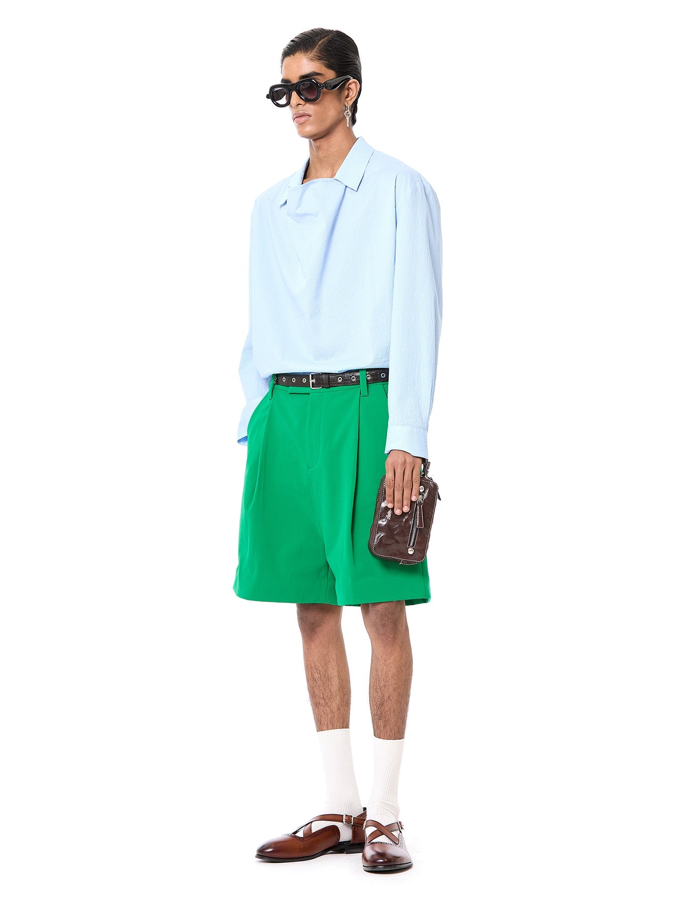 Pleated-Shorts