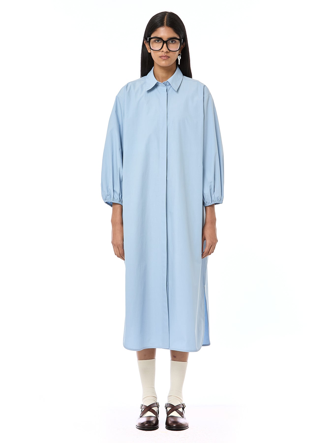 Solid Midi Dress