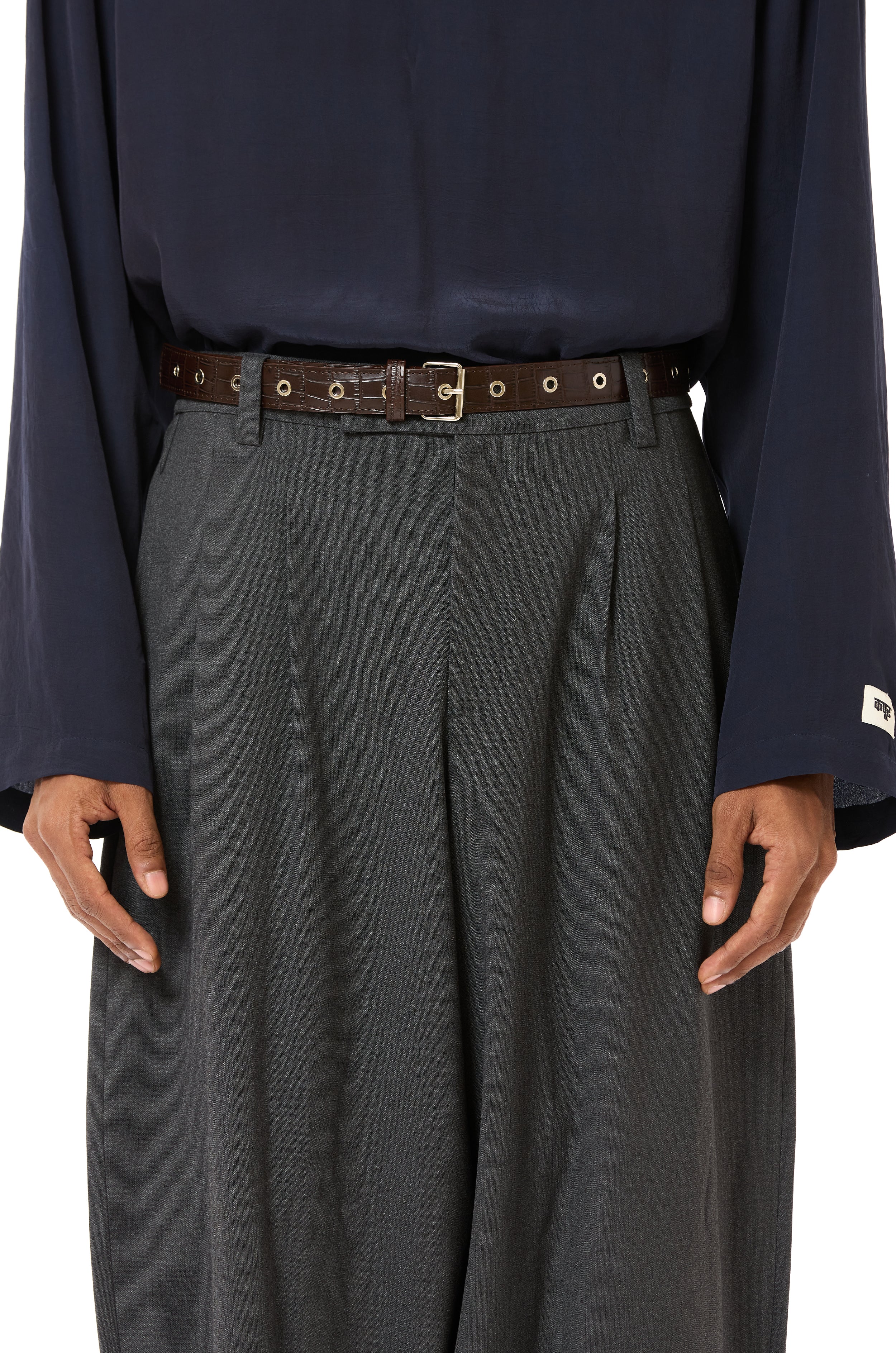 Pleated Barrel Pants