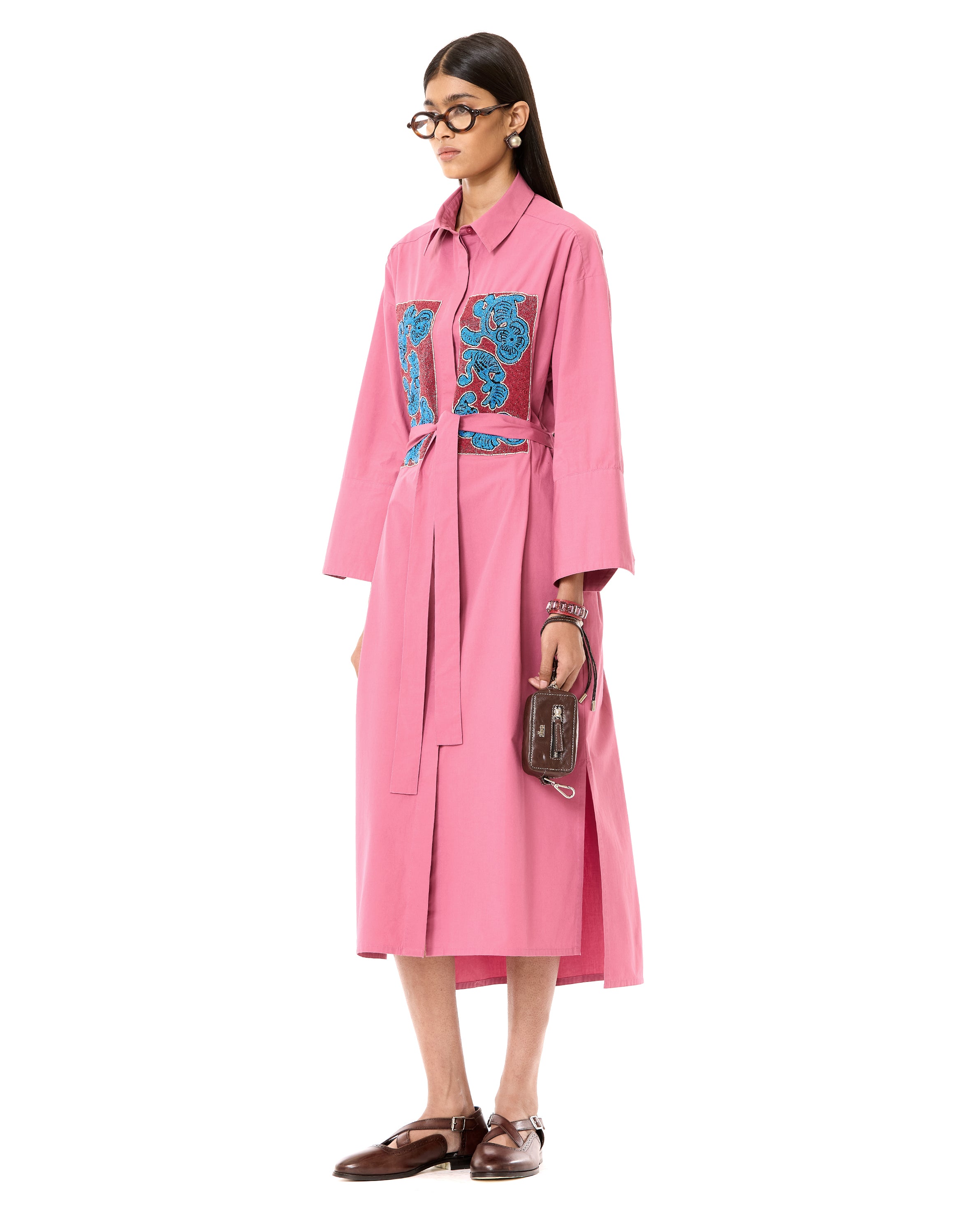 Handcrafted Belted Shirt Dress