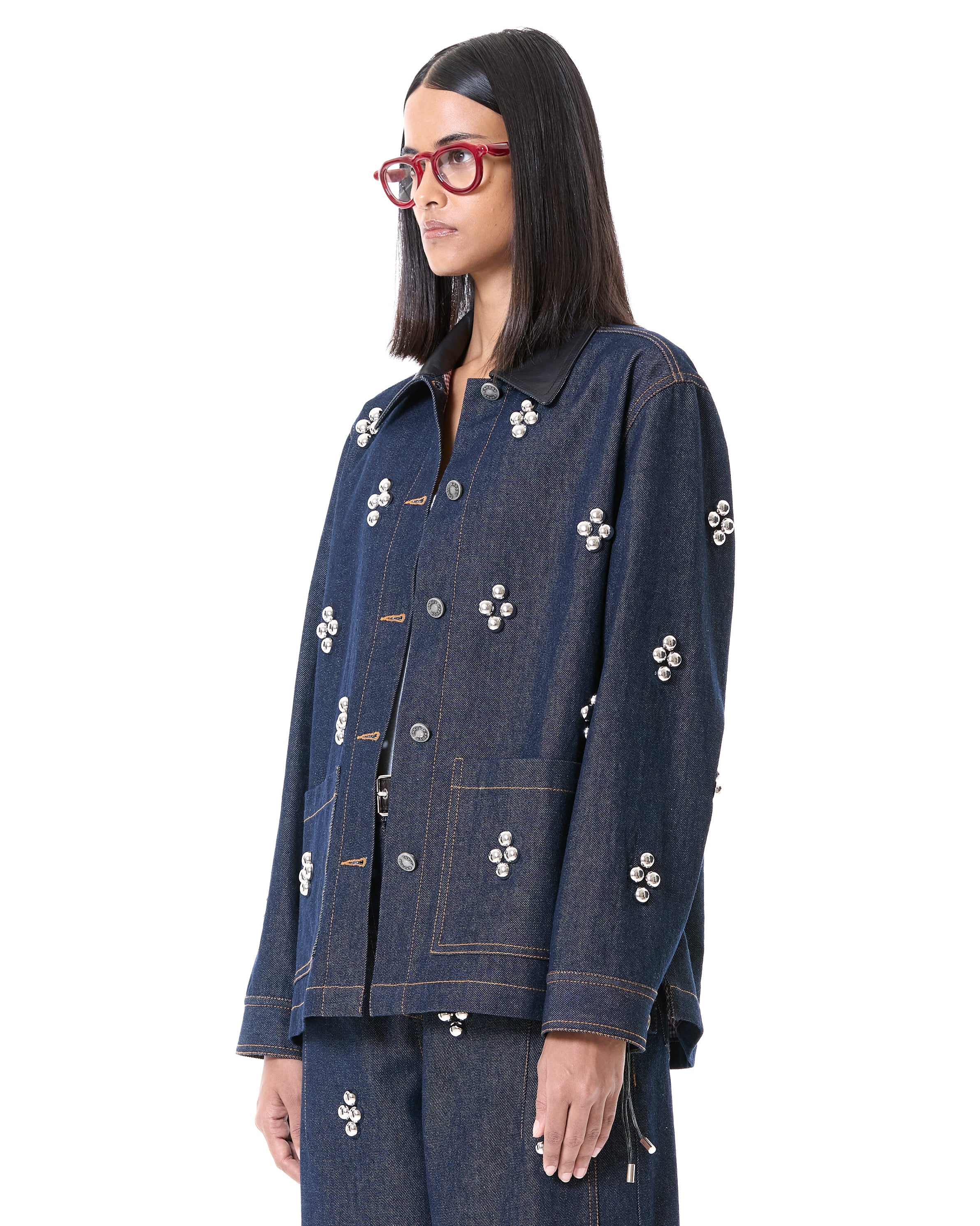 Studded Mix Media Shacket