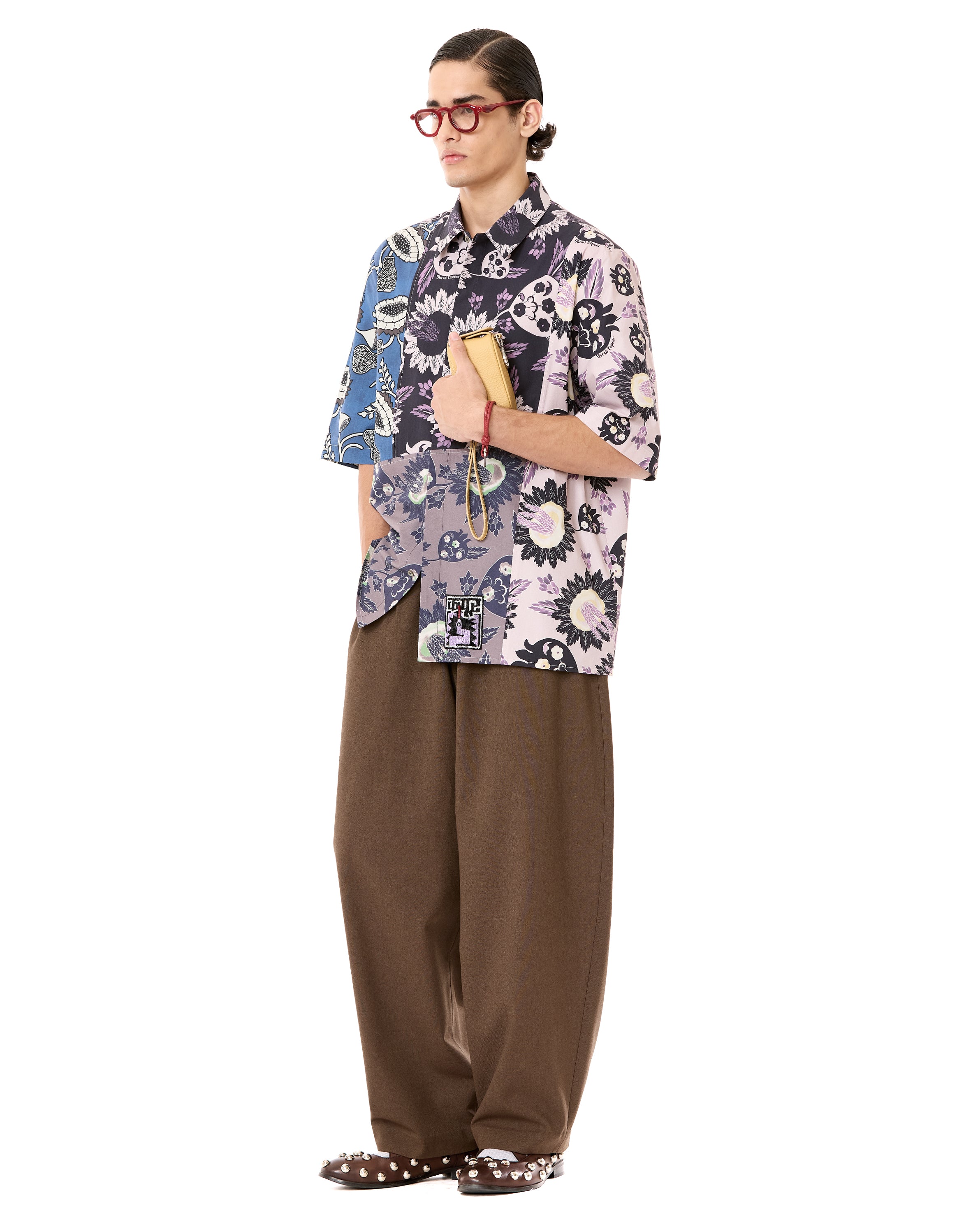 Paneled Half Sleeves Shirt