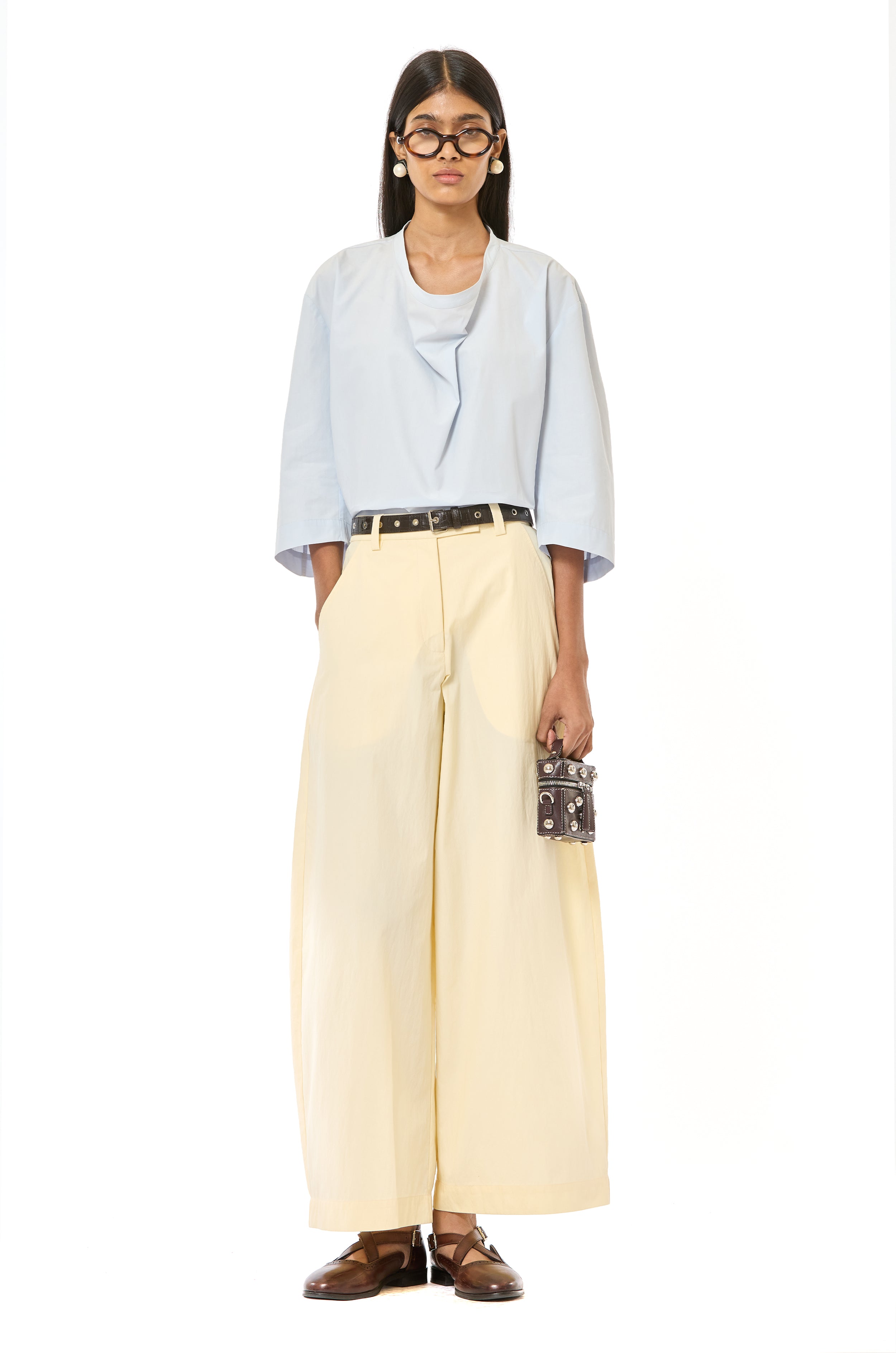 Pleated Barrel Pants
