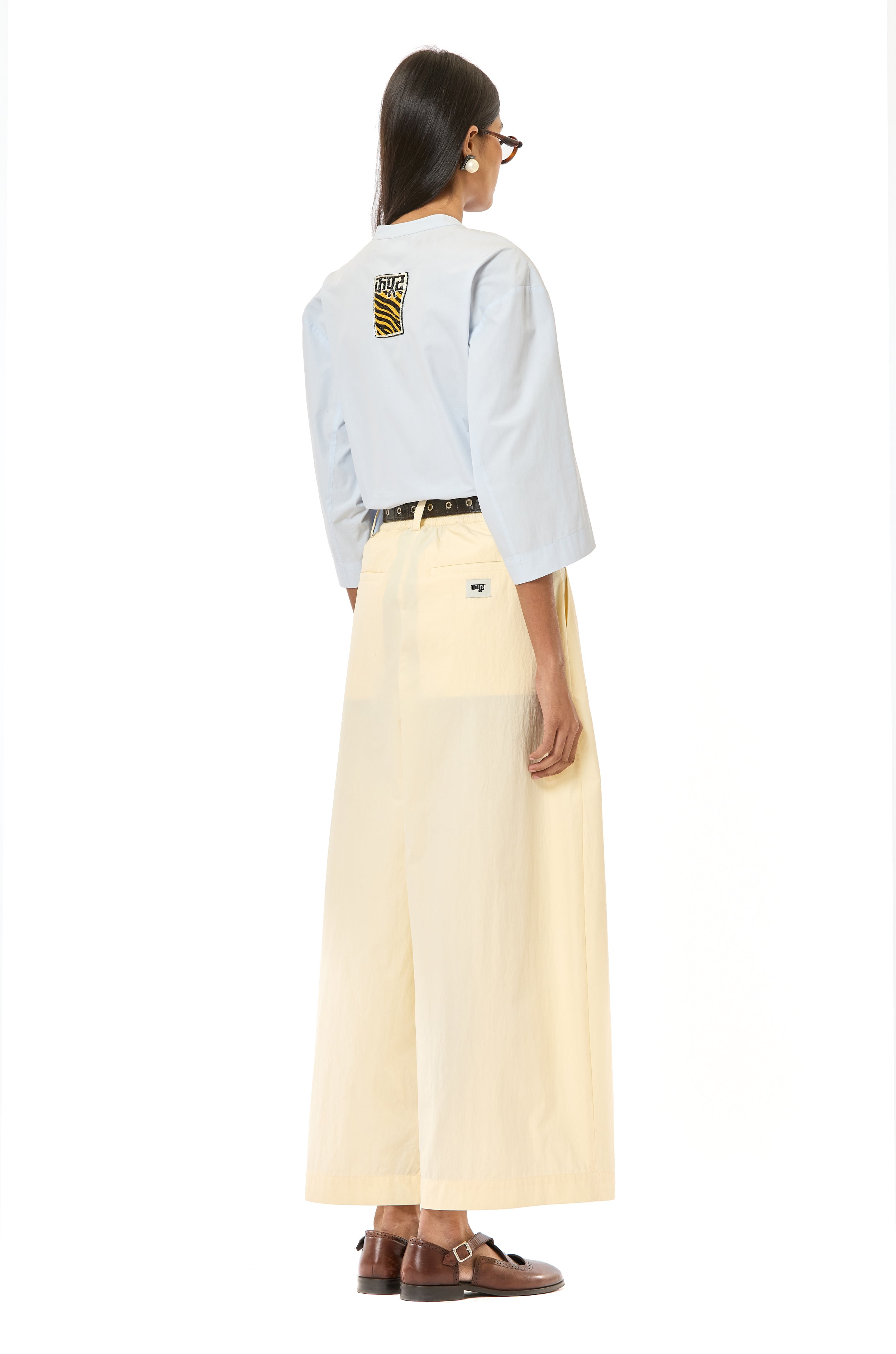 Pleated Barrel Pants