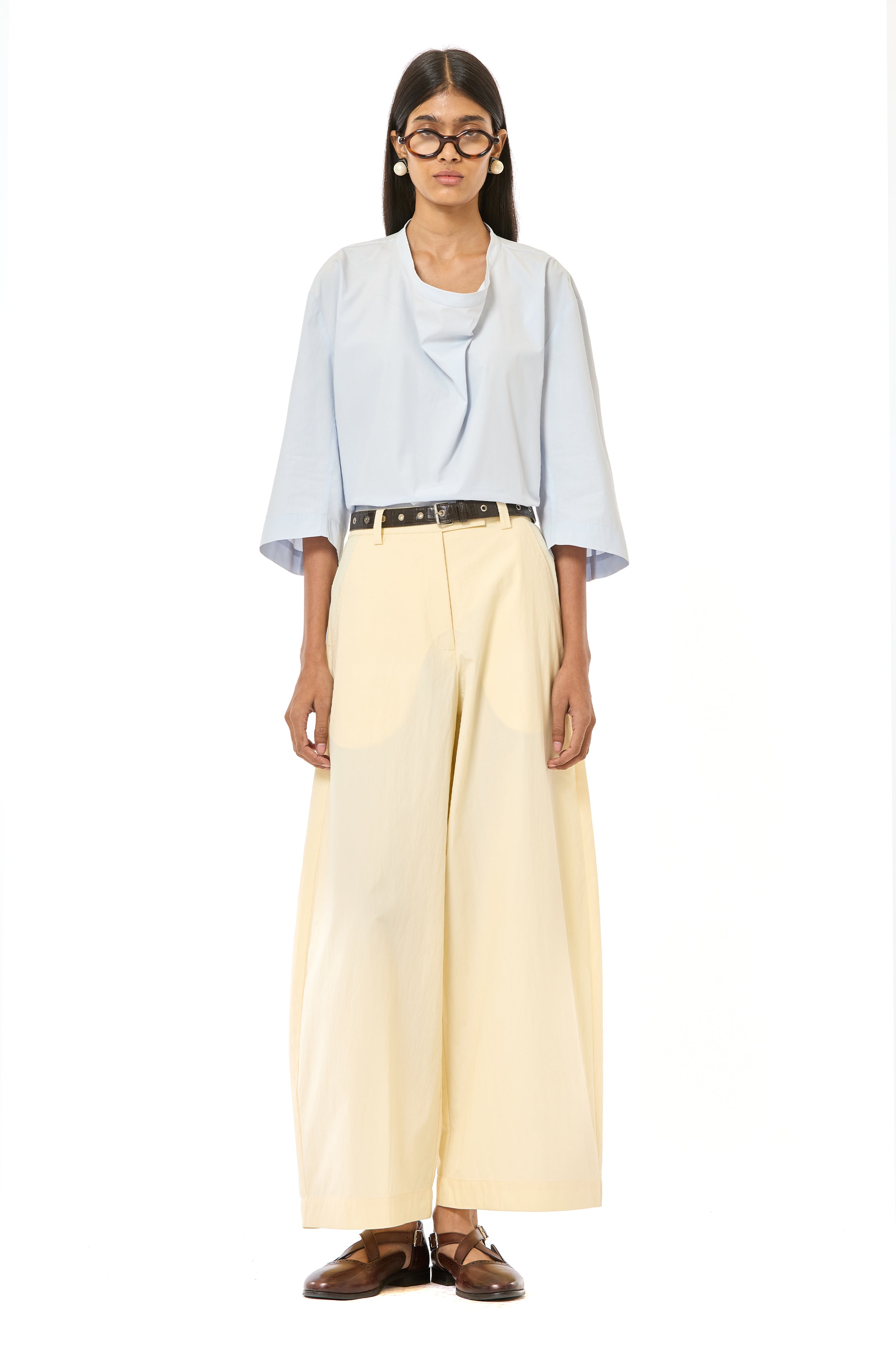 Pleated Barrel Pants