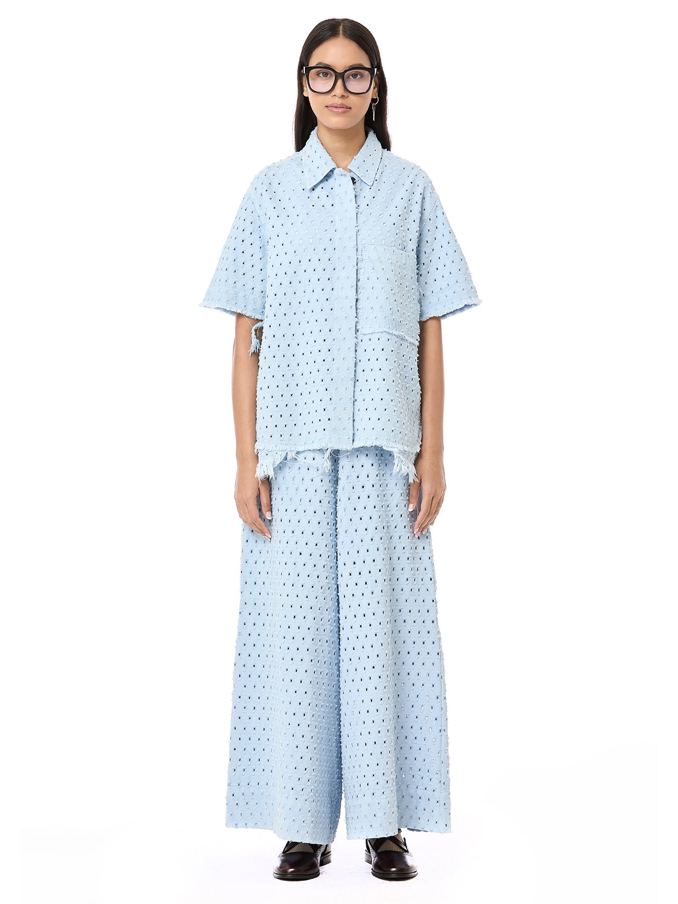 Punctured Denim Co-ord set