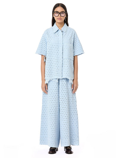 Punctured Denim Co-ord set
