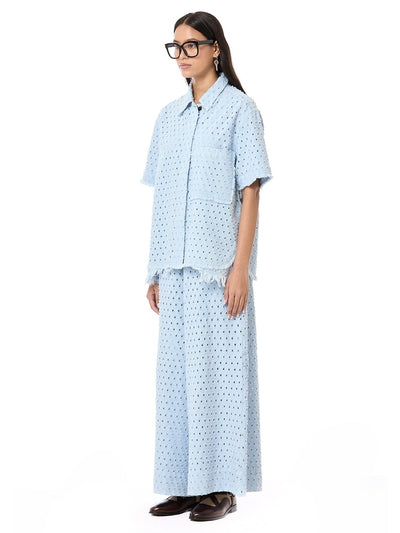 Punctured Denim Co-ord set