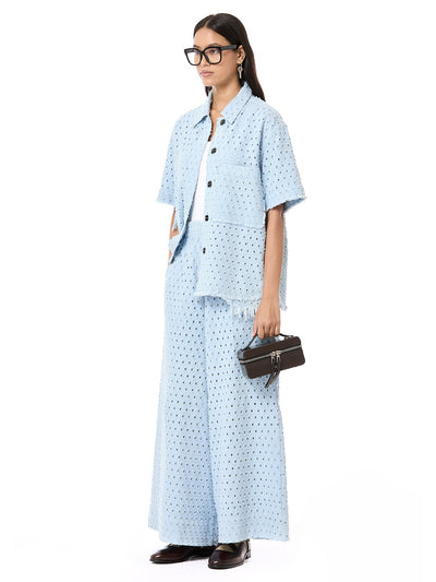 Punctured Denim Co-ord set