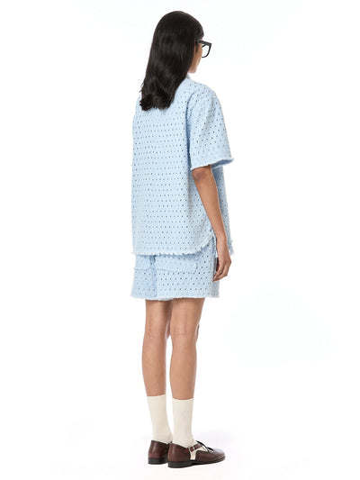 Punctured Denim Co-ord set