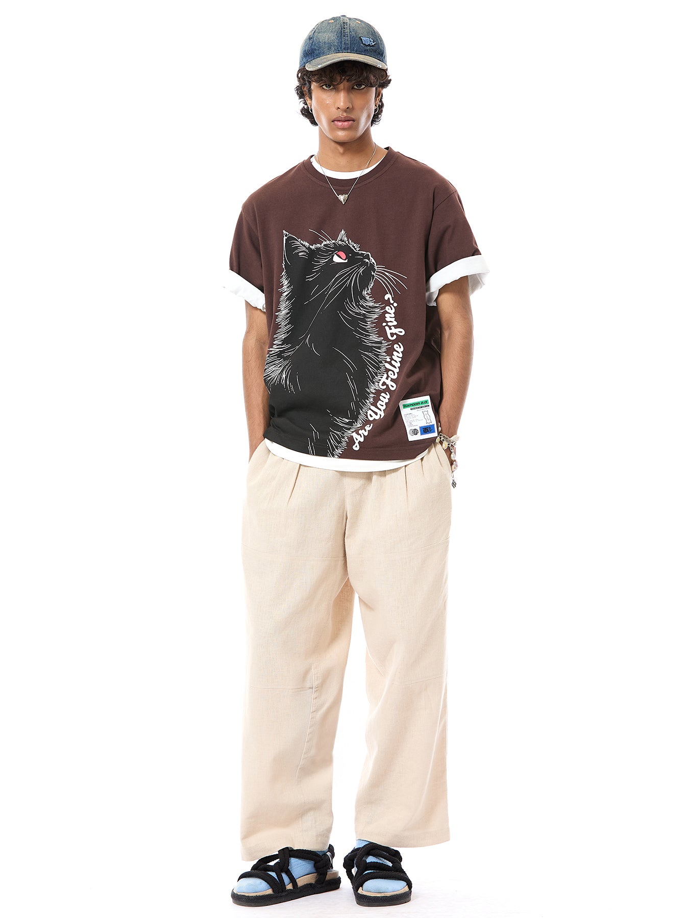 'Feline' Oversized Tee