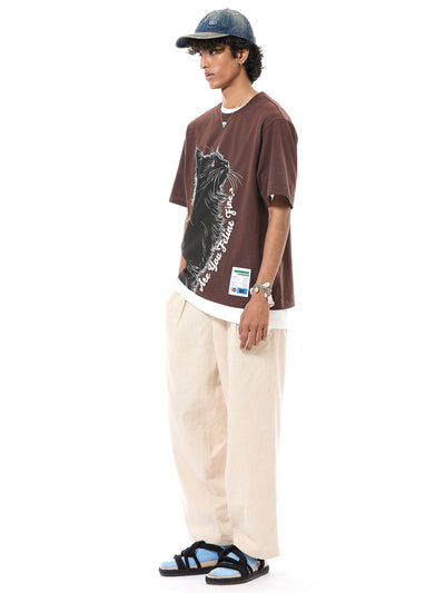 'Feline' Oversized Tee