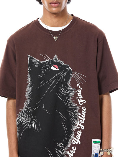 'Feline' Oversized Tee