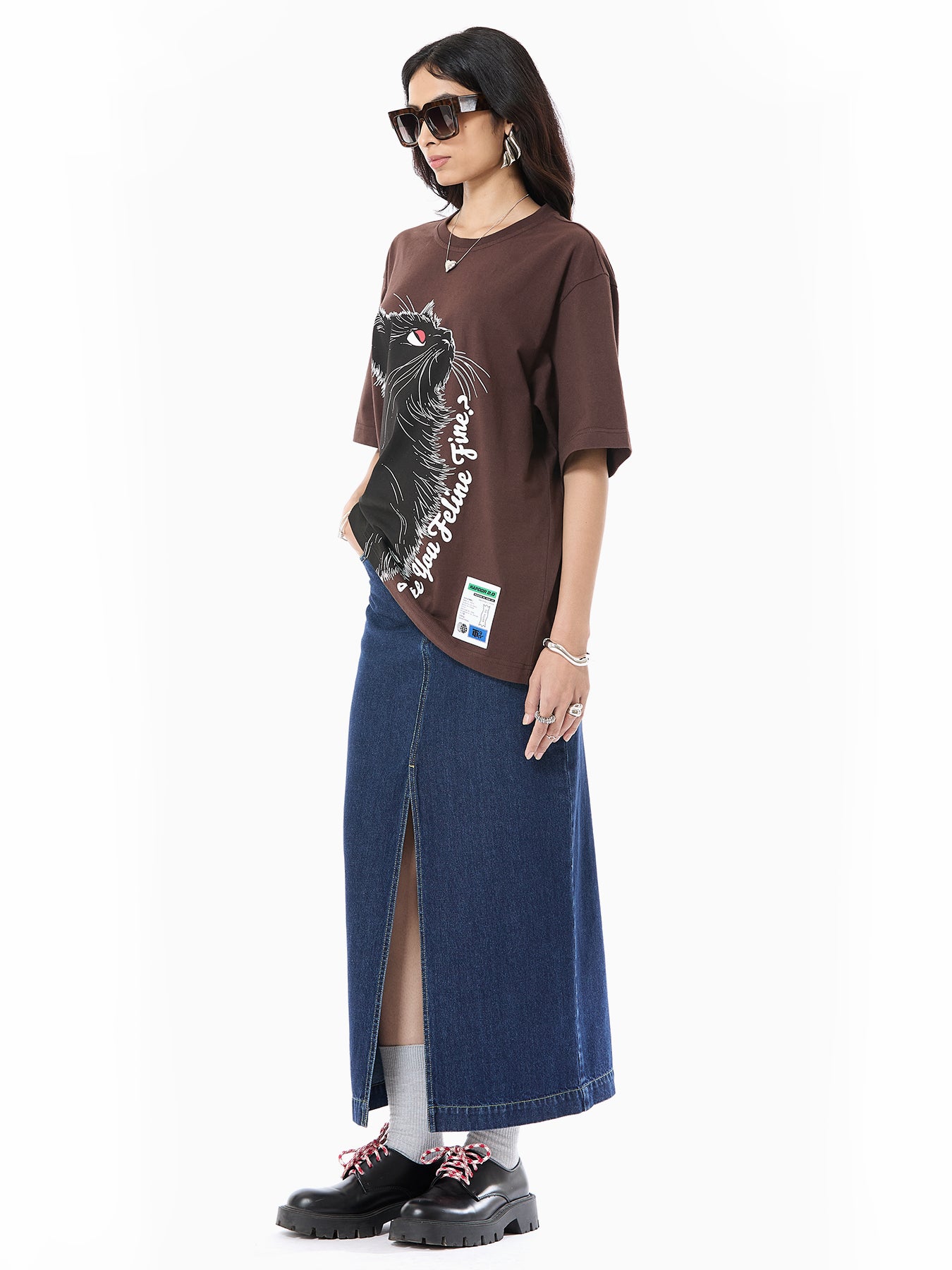 'Feline' Oversized Tee