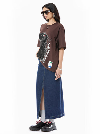 'Feline' Oversized Tee