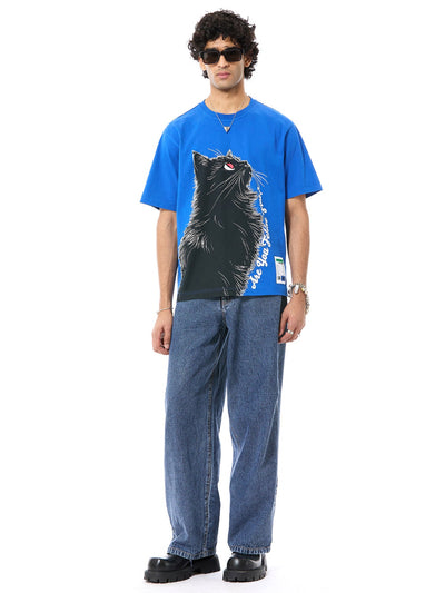 'Feline' Oversized Tee