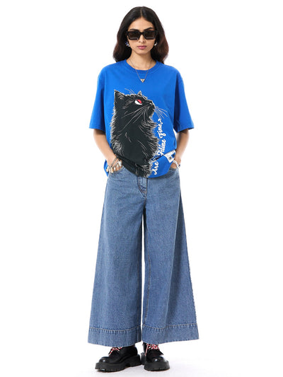 'Feline' Oversized Tee