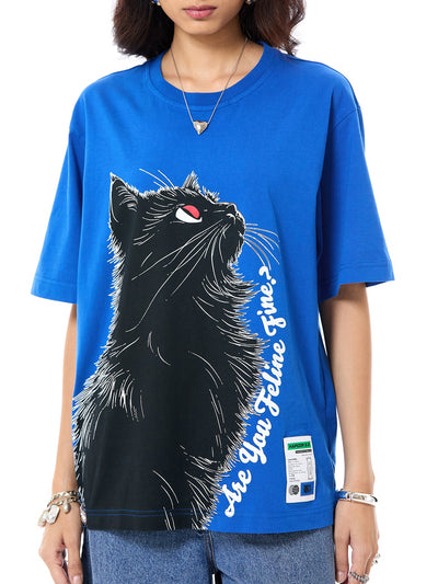 'Feline' Oversized Tee