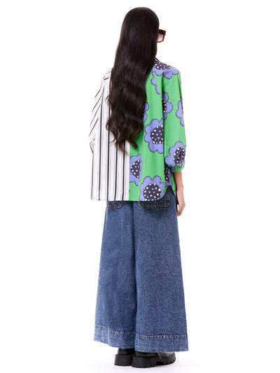 Embroidered Wing Tie-up Shirt