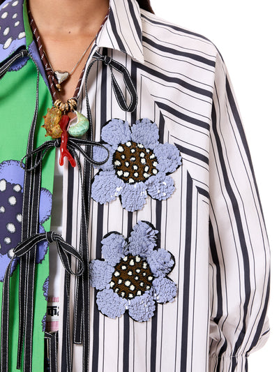 Embroidered Wing Tie-up Shirt