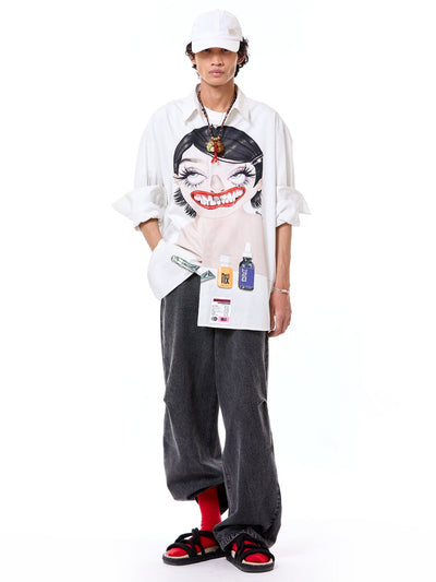 'Plasti-Fix' Popover Shirt