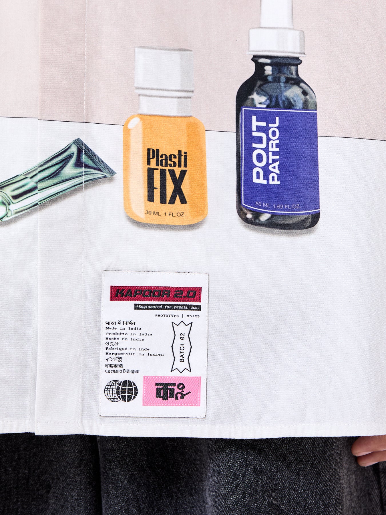 'Plasti-Fix' Popover Shirt