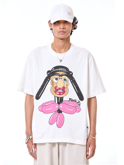 'Balloon Face' Oversized Tee