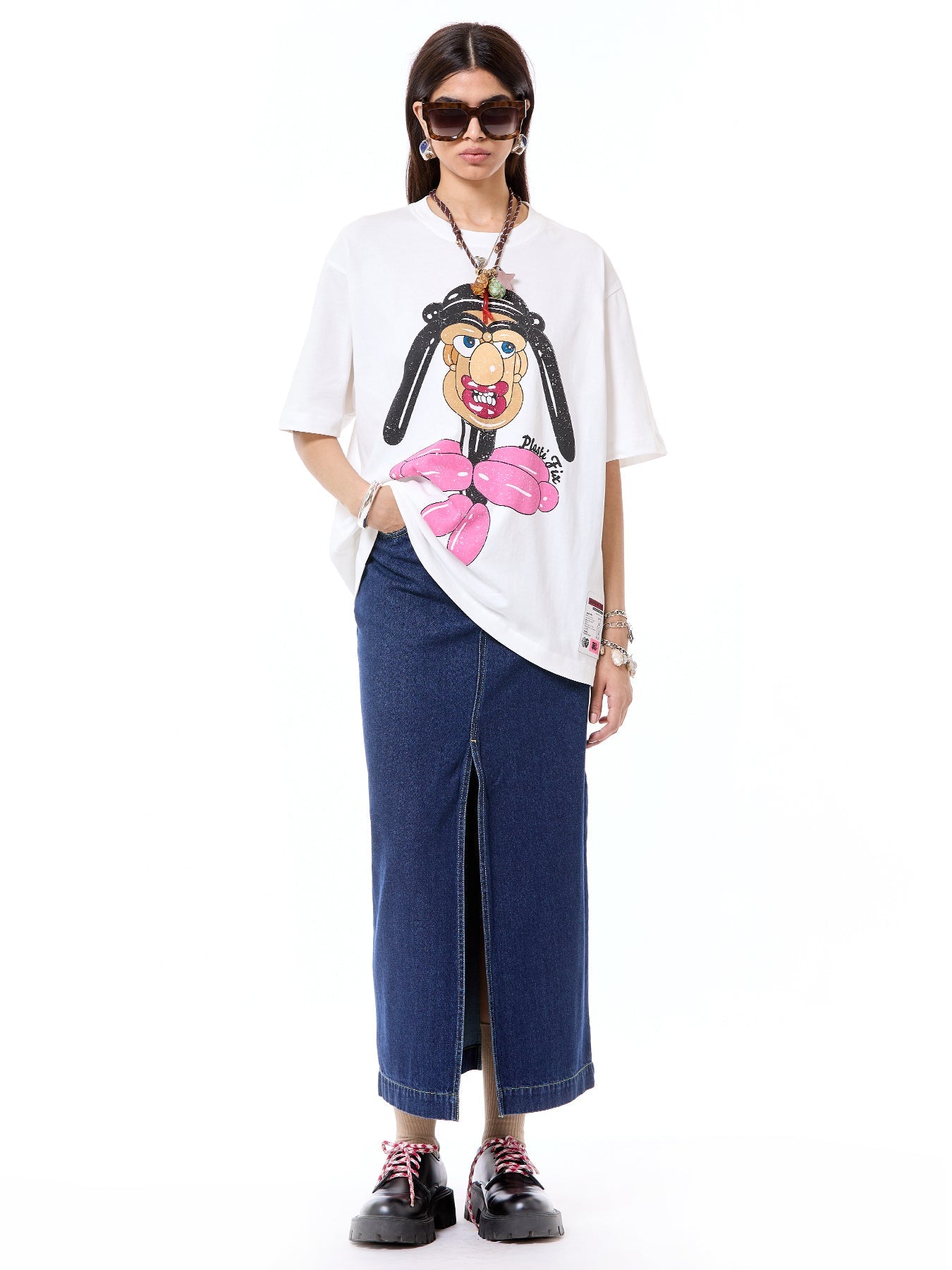 'Balloon Face' Oversized Tee