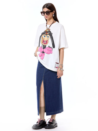 'Balloon Face' Oversized Tee