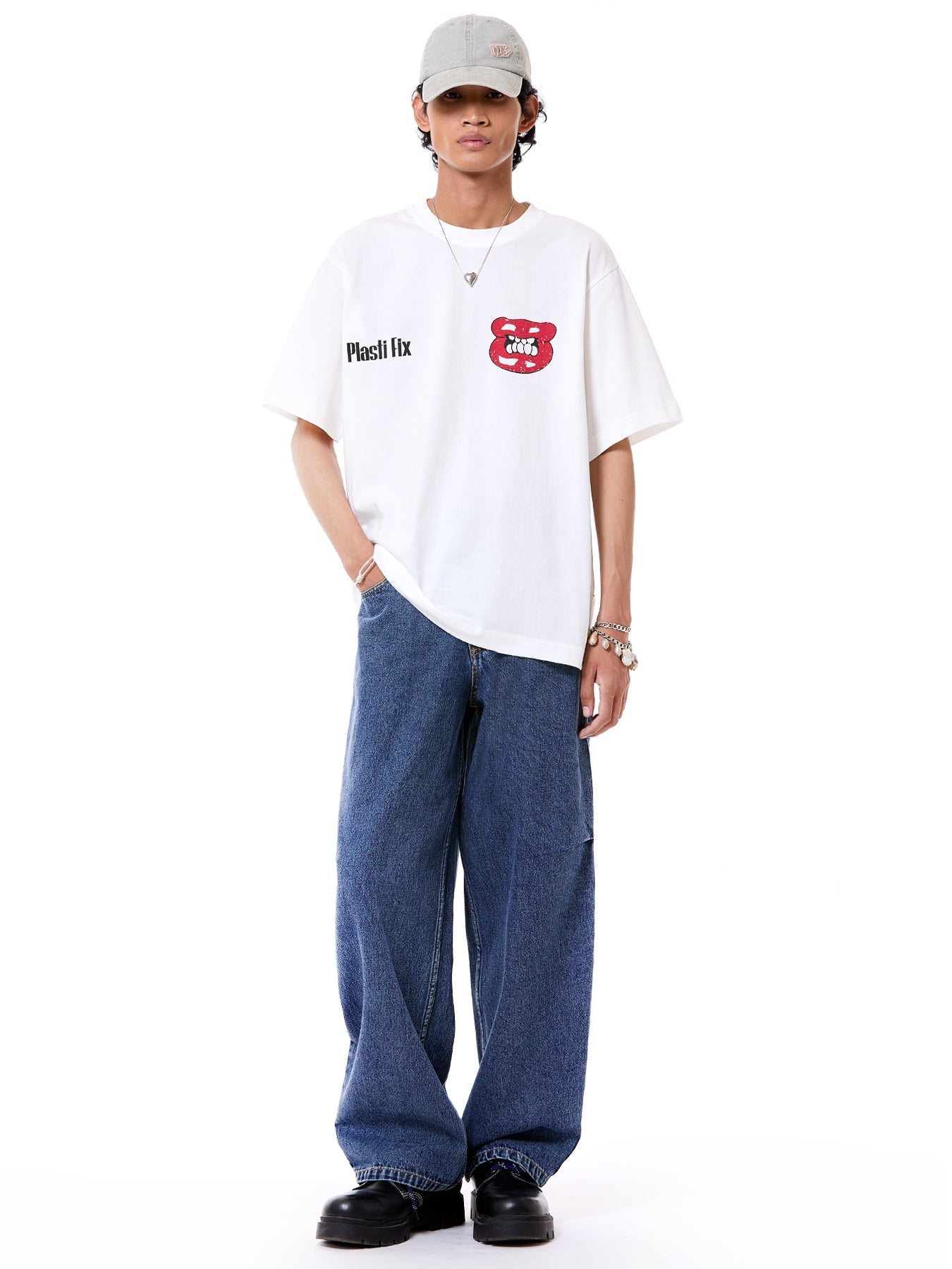 'Plasti-Fix' Oversized Tee
