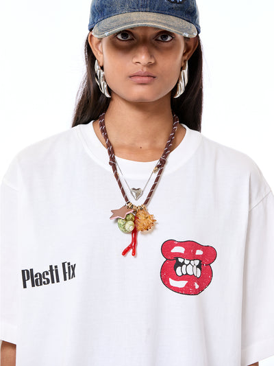 'Plasti-Fix' Oversized Tee