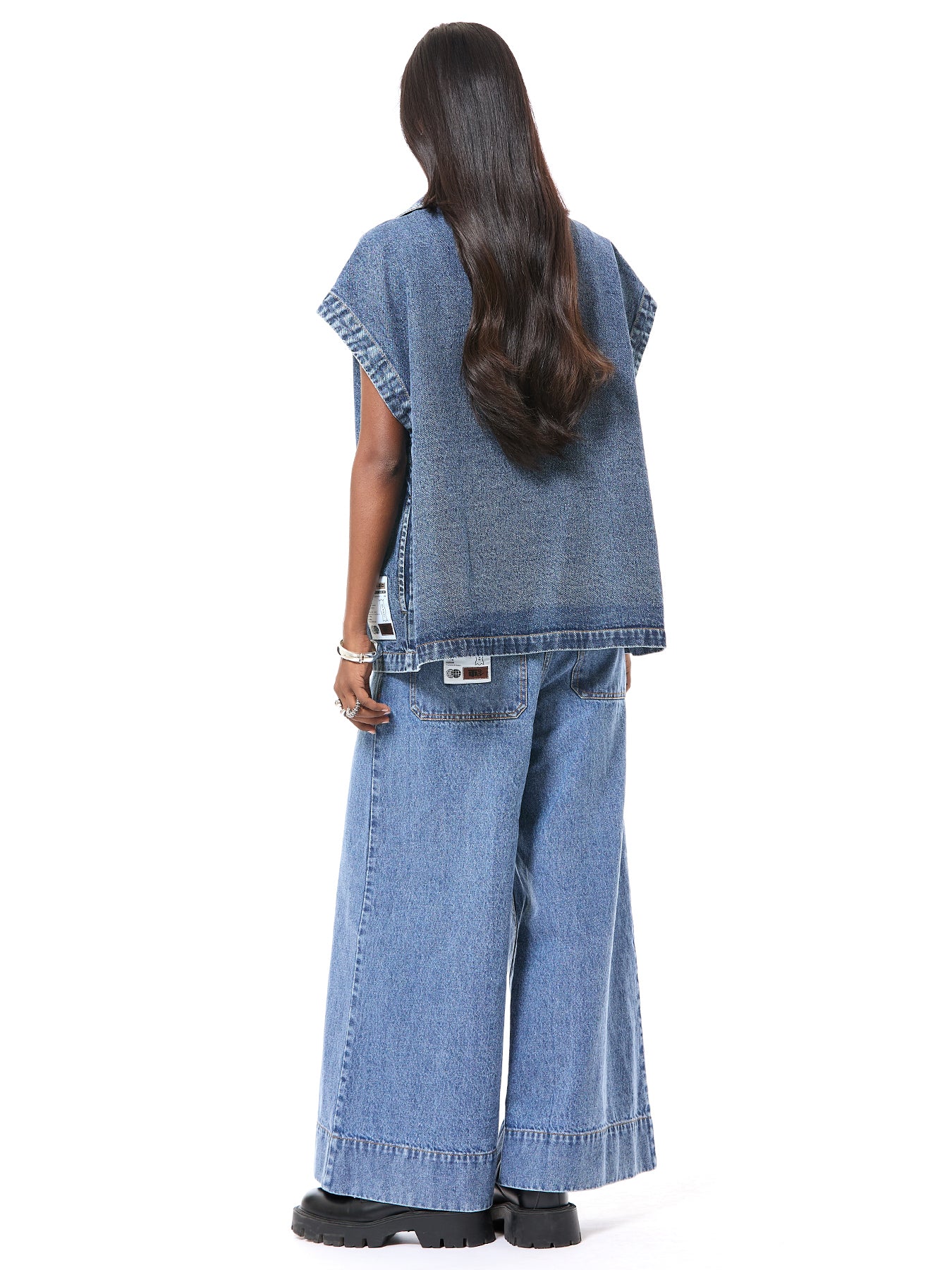 Distressed Tie-up Vest