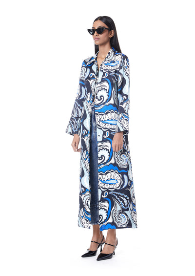 ENGINEERED BELTED DRESS