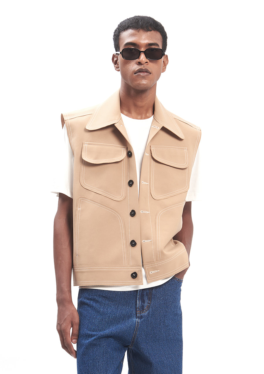 RECYCLED SLEEVELESS JACKET