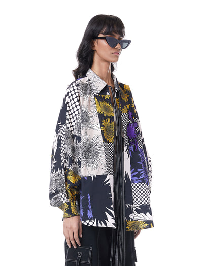 HANDCRAFTED PATCHWORK BATWING SHIRT