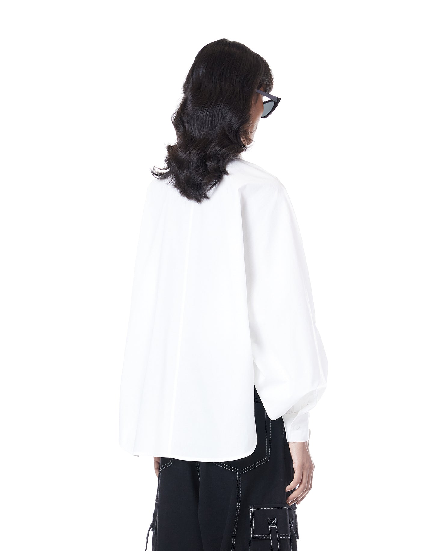 HANDCRAFTED TIE-UP BATWING SHIRT