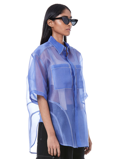 OVERSIZED ORGANZA SHIRT
